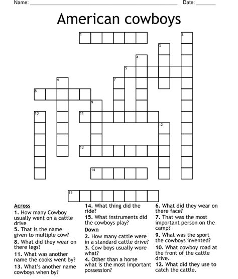 Spanish american cowboys nyt crossword - Two or more clue answers mean that the clue has appeared multiple times throughout the years. FAST FOOD CHAIN WITH A COWBOY HAT IN ITS LOGO Nytimes Crossword Clue Answer. ARBYS. This clue was last seen on NYTimes December 14, 2022 Puzzle. If you are done solving this clue take a look below to the other clues found on …